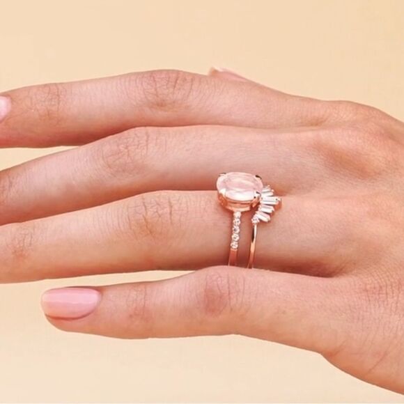 Rose Quartz Ring - Harlow - Picture 6 of 10